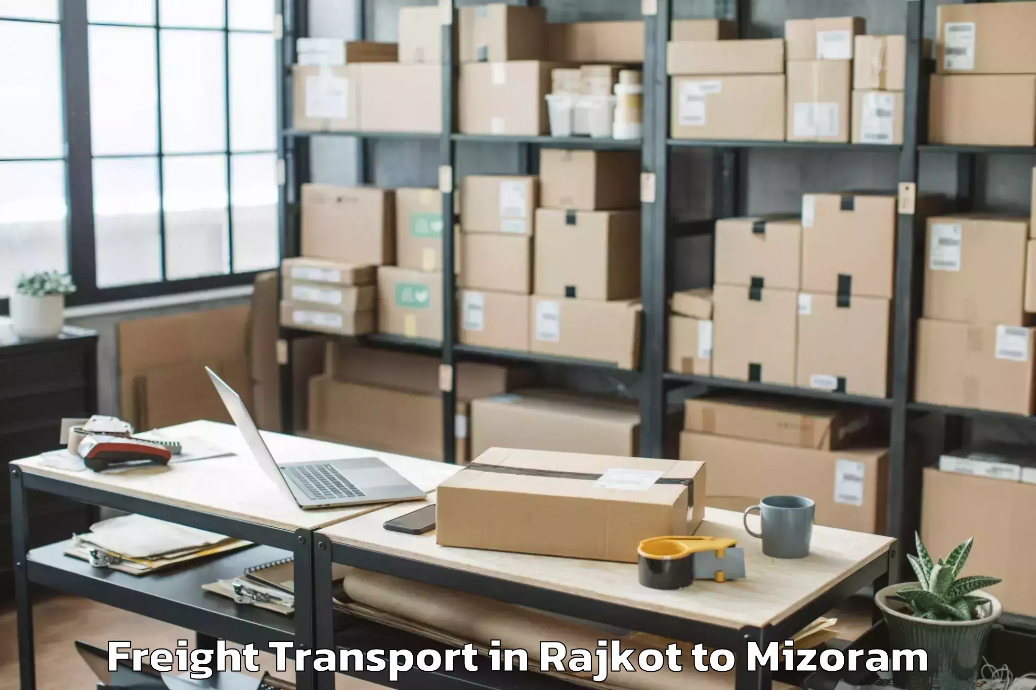 Easy Rajkot to Siaha Freight Transport Booking